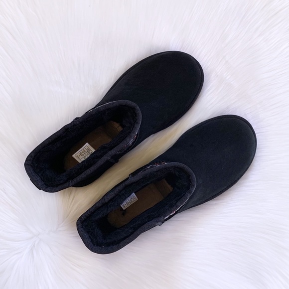 UGG Classic Mini Stud II Black Boots - Picture 3 of 8